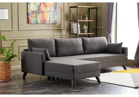 Rohová sedacia súprava do L RIGA antracit ľavá