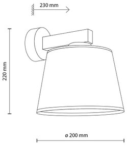 Brilagi - Nástenná lampa LATTE SABIA 1xE27/15W/230V borovica/biela