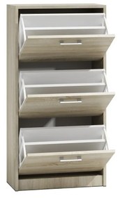 Skrinka na topánky PAULA tri diely dub sonoma