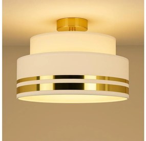 Stropné svietidlo TAMI 1xE27/60W/230V pr. 40 cm biela/zlatá