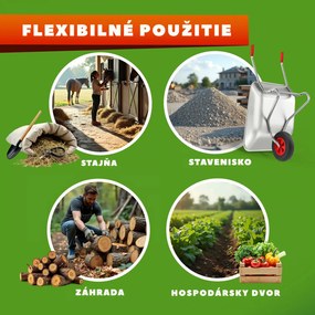 Fúrik LARRY pozinkovaný, max. kapacita 80l/100kg, strieborná/čierna Gardebruk