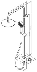 Sprchový systém AM.PM X-Joy F07XA400 s termostatickou sprchovou batériou, chróm