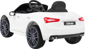 Ramiz Elektrické autíčko Maserati Ghibli na akumulátor biele + diaľkové ovládanie