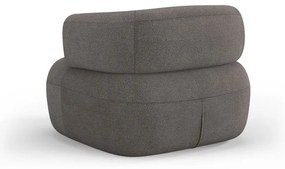 Sivé kreslo z textílie buklé Jenny – Micadoni Home