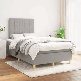 Boxspring posteľ s matracom bledosivá 120x200 cm látka 3142481