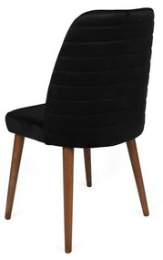 Súprava jedálenských stoličiek Tutku Black and Walnut, 2 ks