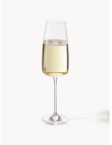 Poháre na šampanské z krištáľového skla Lucien, 4 ks