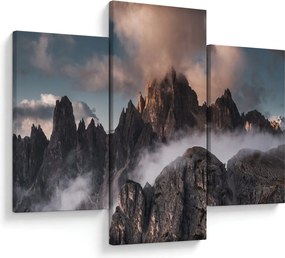 Obraz - Talianske dolomity schované v hmle (90x60 cm)