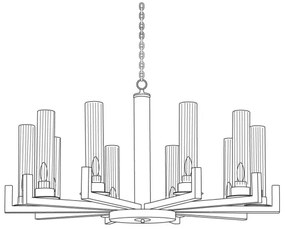 Kolarz 6009.81030 - Luster na reťazi RAGGIO 10xE14/25W/230V 24K zlato