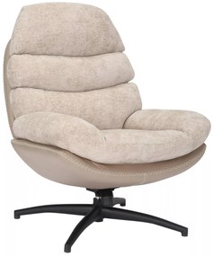 Otočné designové lounge křeslo GISELLE béžové