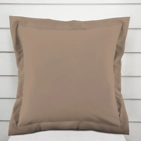 Biante Bavlnená obliečka na vankúš s lemom Moni MO-071 Sivohnedá 40 x 60 cm