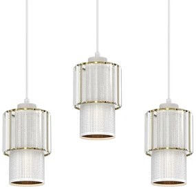 Luster na lanku BLANCO 3xE27/60W/230V biela