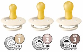 BIBS Okrúhle De Lux cumlíky 2ks Coral/Ruby 1