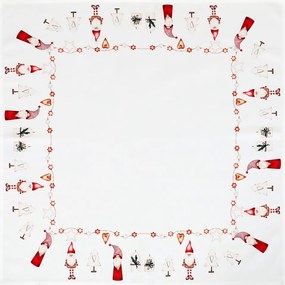 Obrus Vianočné škriatkovia, 80x80 cm