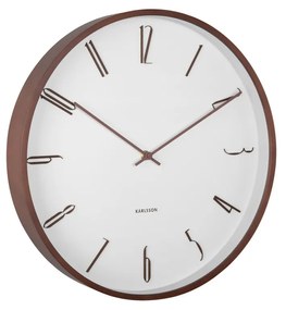 Karlsson 6014WH dizajnové nástenné hodiny biele,priemer  40 cm