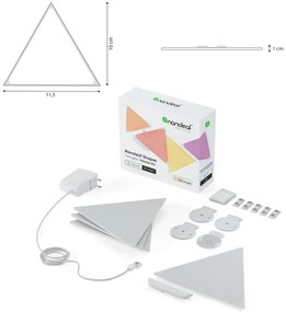 Nanoleaf NL48-1001TW-10PK - SADA 10x LED RGB Stmievateľný panel TRIANGLES LED/0,5