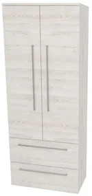 Mereo, Mereo Bino, kúpeľňová skrinka vysoká 163 cm, dvojitá, Multidecor, White Loft Pine, MER-CN699WLP1