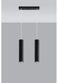 Sollux SL.0328 - Luster na lanku LAGOS 2 2xGU10/10W/230V čierna