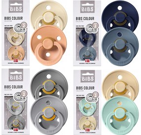 Kaučukové cumlíky BIBS Colour 6m+ 2ks Farba: béžová