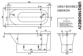 Villeroy & Boch Oberon Solo - Vaňa 1800x800 mm, alpská biela UBQ180OBE2V-01