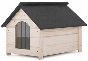 Búda pre psa zateplená veľkosti L odtieň prírodný