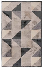 Sivo-béžový koberec s prímesou bavlny 68x110 cm Graphic – douceur d'intérieur