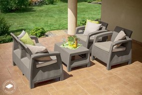 Záhradný set CORFU Allibert Cappuccino