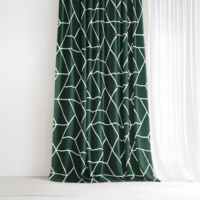 Goldea bavlnený záves - mozaika na tmavo zelenom 280x150 cm