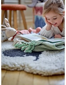 Biely vlnený detský koberec ø 84 cm Dolly – Bloomingville Mini