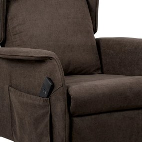 Autronic, Elektrické polohovacie kreslo hnedé, TV-1190 BR2, relaxačné