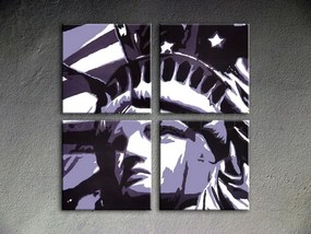 Ručne maľovaný POP Art obraz Socha Slobody
