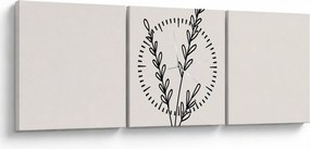 Obraz - Lúčny kvet N⁰2 (s hodinami) (90x30 cm)