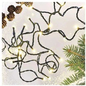 Vianočná reťaz LED 12 m, teplá biela