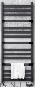 Regnis LOX DUO, vykurovacie teleso 300x1480mm, 644W, čierna matná, LOXDUO1500/300/D270/BLACK