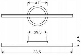 LED Nástenné svietidlo BATUTA LED/10W/230V hnedé