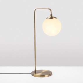 Stolná lampa Viran vintageová zlatá/mliečne sklo