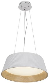 Candellux Biele závesné LED svietidlo Umbria s dreveným dekorom 24W 31-24176