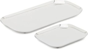 Servírovacie tácky v súprave 2 ks z nehrdzavejúcej ocele 15x29 cm Nirela – Kave Home