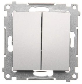 DW5/43 Dvojitý konektor strieborný mat