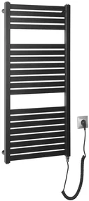 Aqualine Sapho, TONDI-E elektrické vykurovacie teleso, rovné, 450x970 mm, 300W, čierna matná