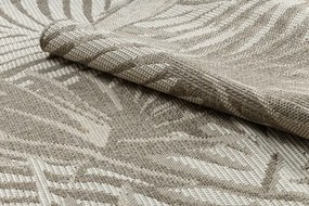 Koberec SIZAL FLOORLUX 20504 lístie, tmavosivý / šampanské