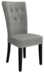 Čalúnená jedálenská stolička ST67 + klopadlo, Farby: čierny, Farby: biela polomatná, Potah: Magic Velvet 2219