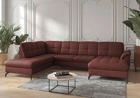 XXXLutz SEDACIA SÚPRAVA, textil, koža, červenohnedá Sit & More - Sedačky - 00014401635B