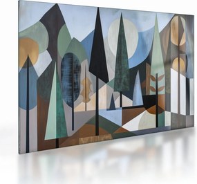 Sklenený obraz - Prírodná geometrická abstrakcia II. (70x50 cm)
