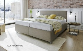 Sconto Posteľ s polohovacími roštami REFLEX sivohnedá, 180x200 cm