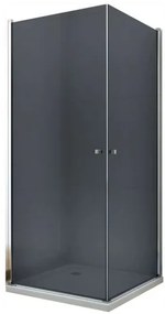 Mexen Pretoria DUO sprchovací kút 80x90cm, 6mm sklo, chrómový profil-šedé sklo, 852-080-090-02-40