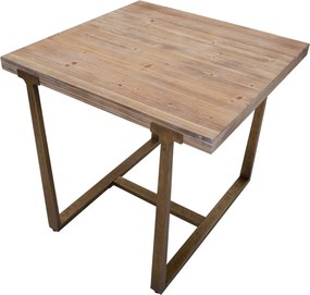Jedálenský stôl Ankara 80 cm hnedý/zlatý