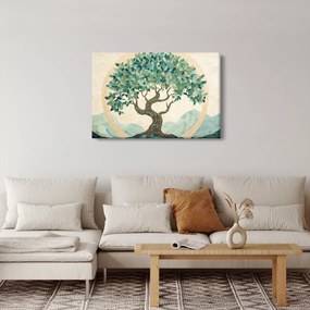 Obraz – Elegantná mozaika so stromom (90x60 cm)