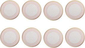 Coasters For Glasses ? 10x4 Cm Beige Plastic - (8) ? 10*4 cm