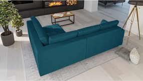 Tyrkysovomodrá rohová pohovka (pravý roh) Ariella - Ropez